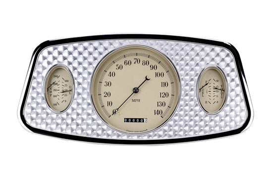 Classic Instruments Gauge Kit - Direct-Fit - Analog - Fuel Level / Oil Pressure / Speedometer / Voltmeter / Water