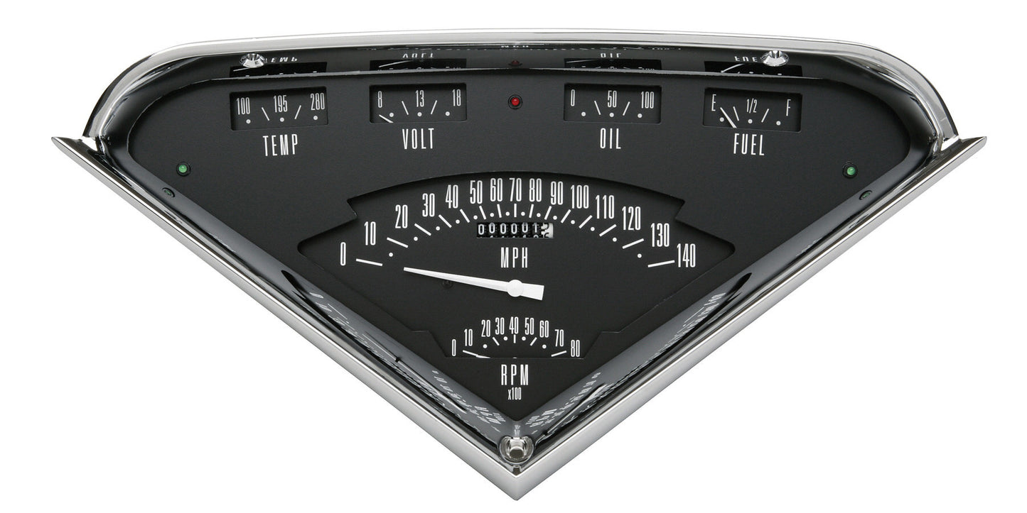 Classic Instruments Gauge Kit - Tach Force - Analog - Water Temperature / Voltmeter / Oil Pressure / Fuel Pressure /
