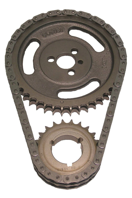 Cloyes Timing Chain Set - Premium Race True Roller - Double Roller - 3 Keyway Adjustable - 0.010 in Shorter - Iron /