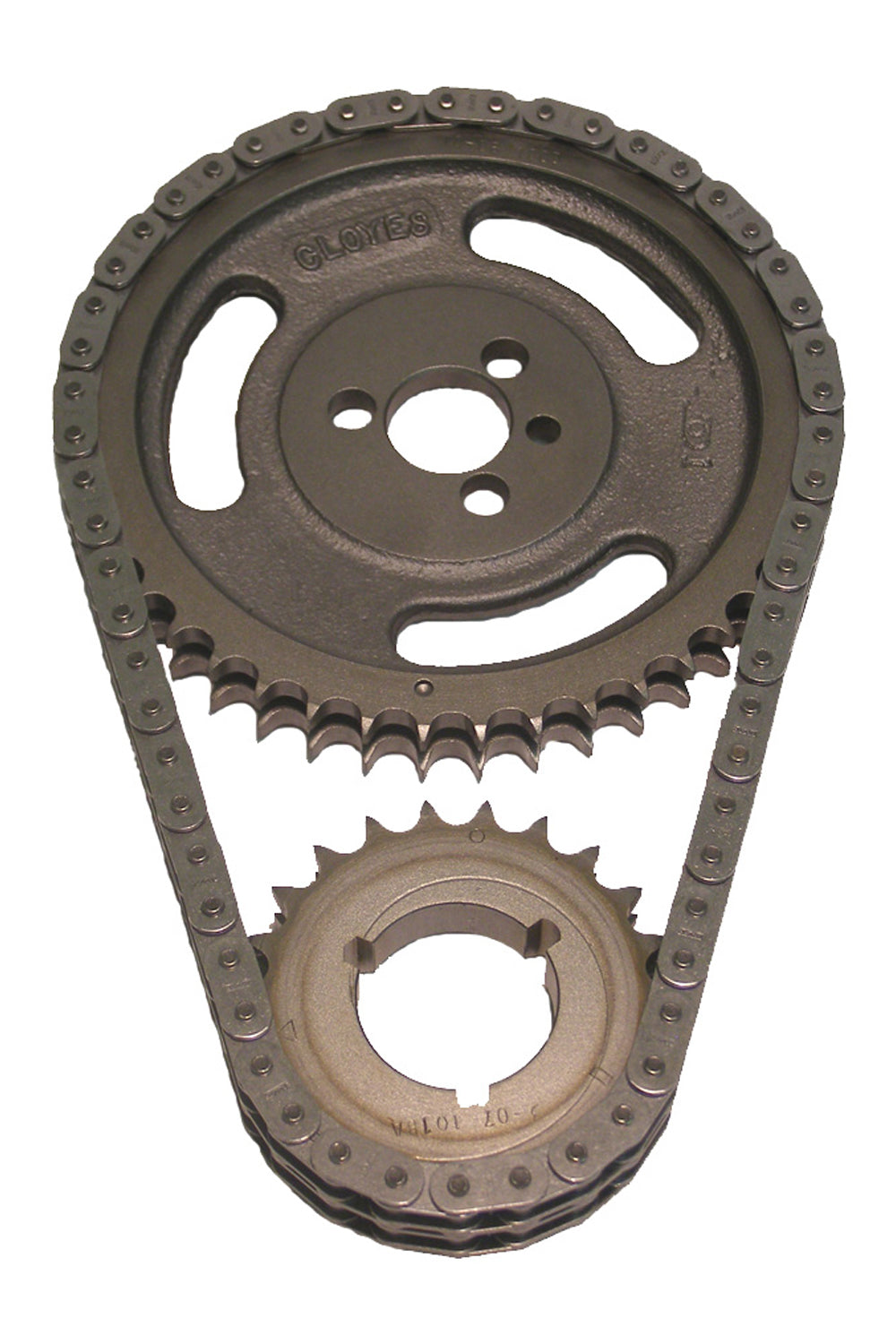 Cloyes Timing Chain Set - Premium Race True Roller - Double Roller - 3 Keyway Adjustable - 0.005 in Shorter - Iron /