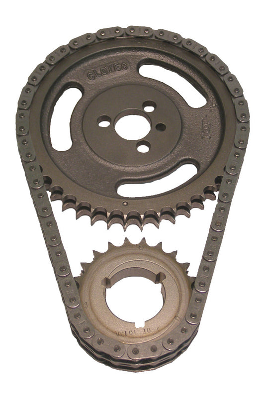 Cloyes Timing Chain Set - Premium Race True Roller - Double Roller - 3 Keyway Adjustable - 0.005 in Shorter - Iron /