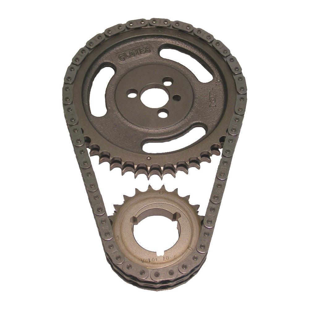 Cloyes Timing Chain Set - Premium Race True Roller - Double Roller - 3 Keyway Adjustable - Iron / Steel - Small Block