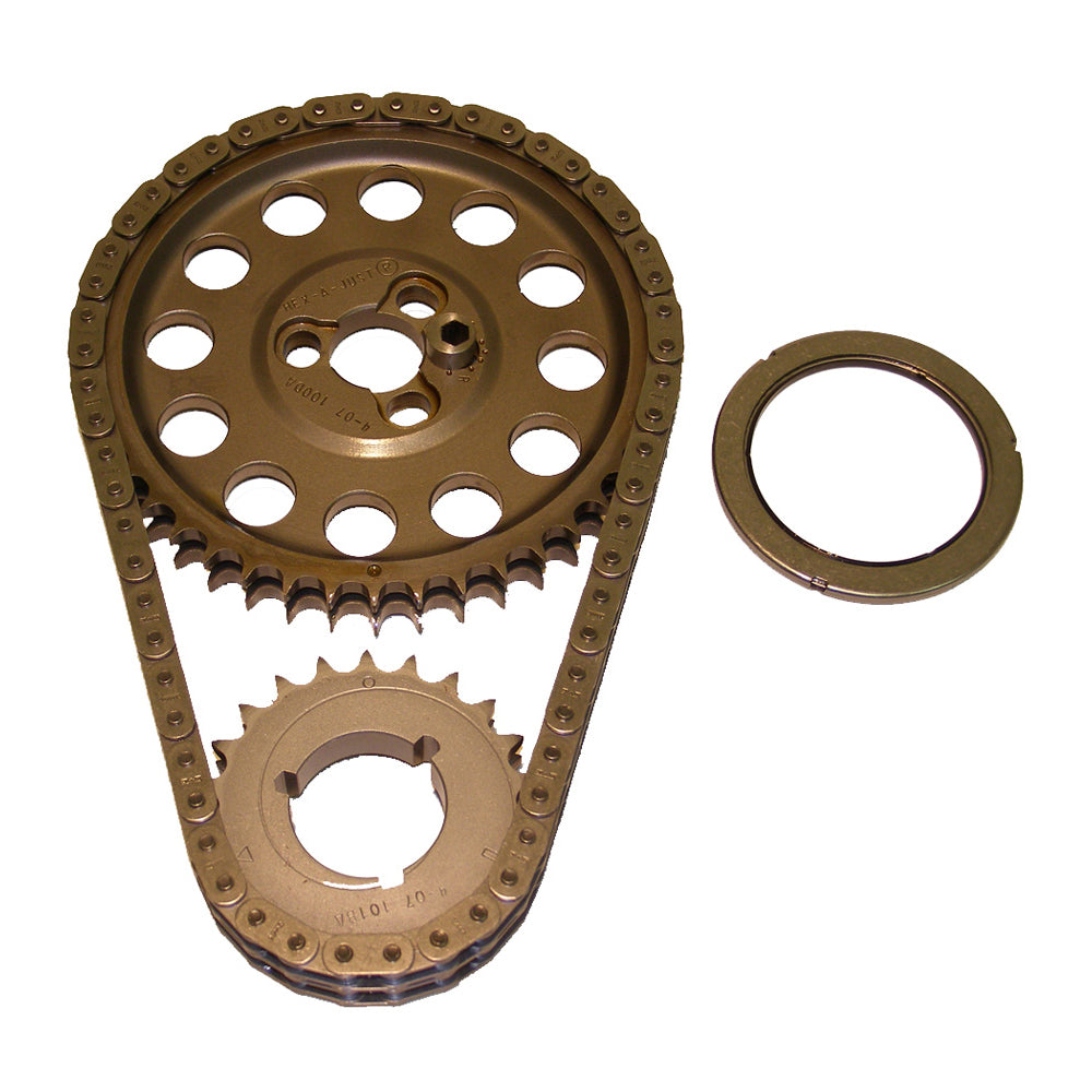 Cloyes Timing Chain Set - Hex-A-Just True Roller - Double Roller - Adjustable - Steel - Small Block Chevy - Kit