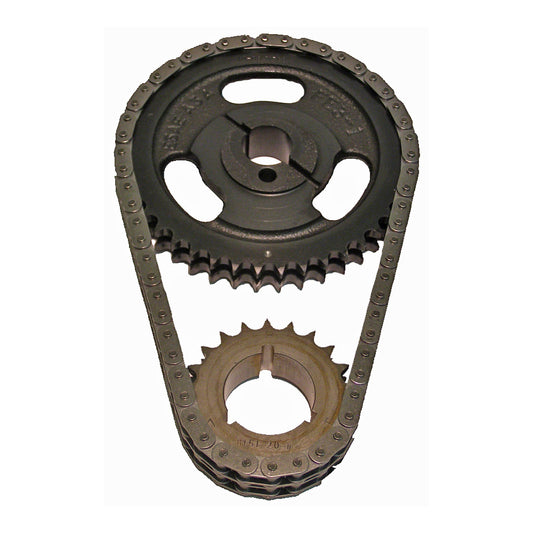 Cloyes Timing Chain Set - Premium Race True Roller - Double Roller - 3 Keyway Adjustable - Iron / Steel - Small Block