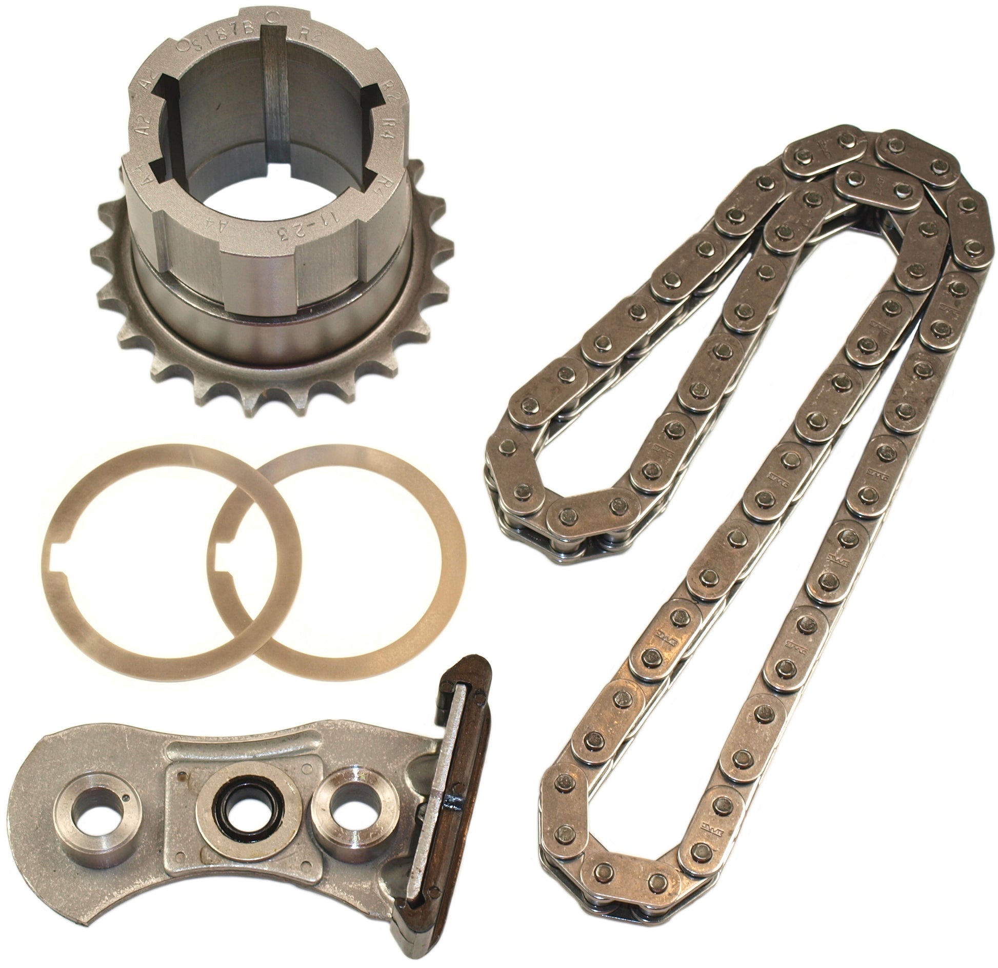 Cloyes Timing Chain Set - True Roller Z Chain - Single Roller - Crank Sprocket / Tensioner Elimination Guide - Steel -