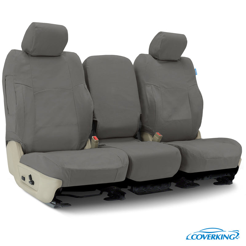 Custom Seat Cover Poly Cotton — Drill Medium Gray