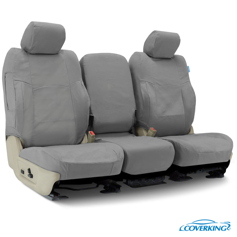 Custom Seat Cover Poly Cotton — Drill Light Gray
