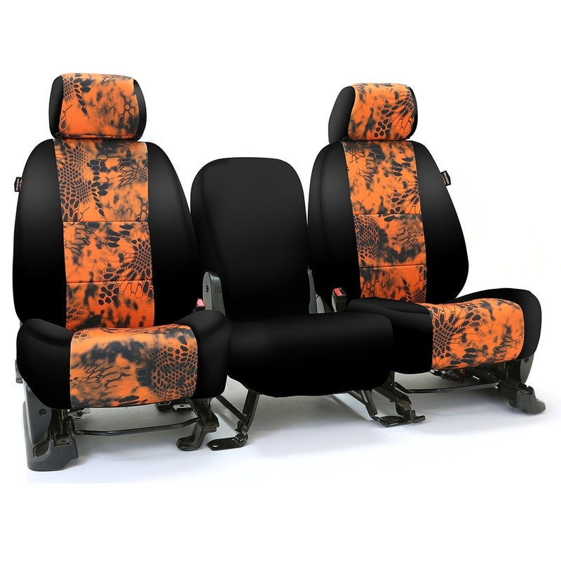 Custom Seat Cover Neosupreme Kryptek — Camo Inferno With Black Sides