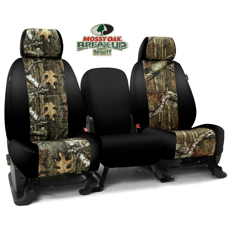 Custom Seat Cover Neosupreme Camo Mossy Oak Break Up — Break Up Infinity with Black Sides