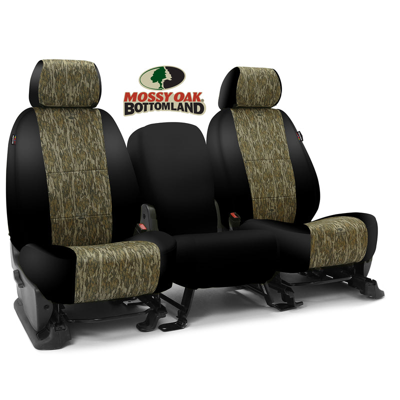 Custom Seat Cover Neosupreme Camo Mossy BottomLand — Bottomland with Black Sides