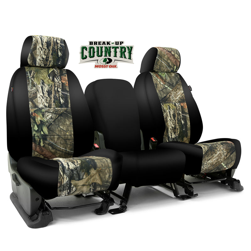 Custom Seat Cover Neosupreme Camo Mossy Oak Break Up — Break Up Country with Black Sides