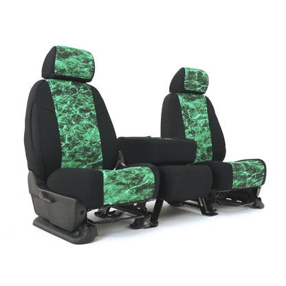 Custom Seat Cover Neosupreme Camo Mossy — Elements Largemouth with Black Sides
