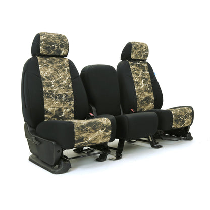 Custom Seat Cover Neosupreme Camo Mossy Oak Elements — Elements Bronzeback with Black Sides