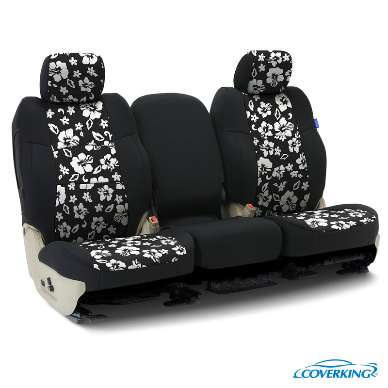 Custom Seat Cover Neosupreme Designer Print — Black with Black Sides