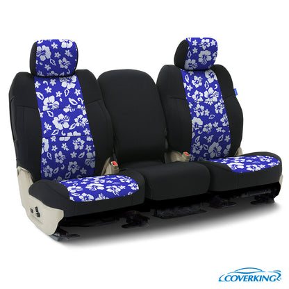 Custom Seat Cover Neosupreme Designer Print — Blue with Black Sides