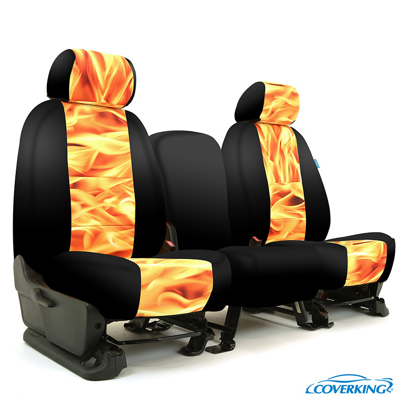Custom Seat Cover Neosupreme Designer Print — Black Sides