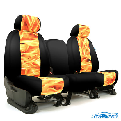 Custom Seat Cover Neosupreme Designer Print — Black Sides