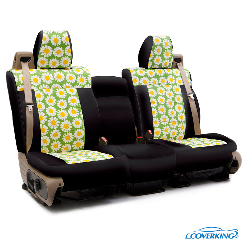 Custom Seat Cover Neosupreme Designer Print — Black Sides