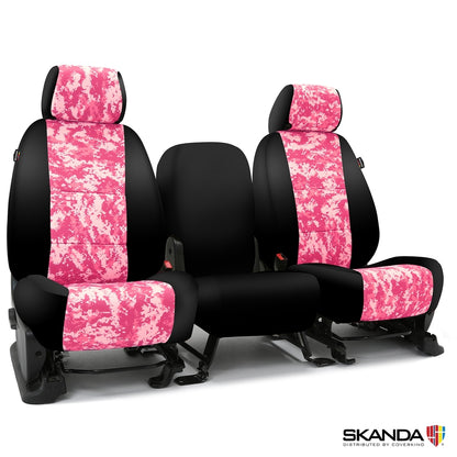 Custom Seat Cover Skanda Camo — Camo Pink with Black Sides