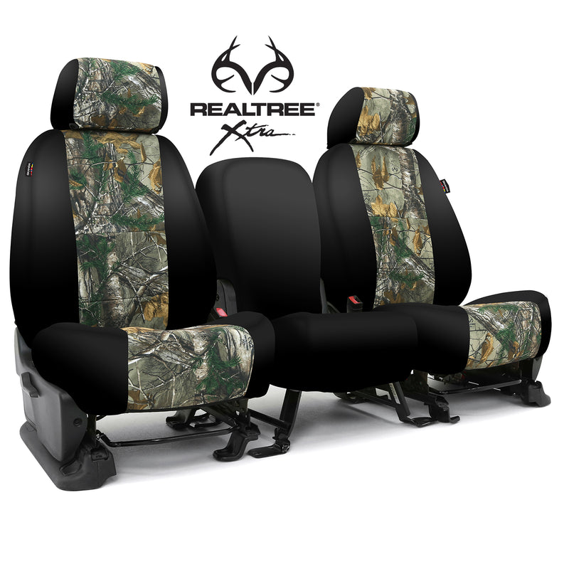 Custom Seat Cover Neosupreme Camo Real Tree — Black Sides
