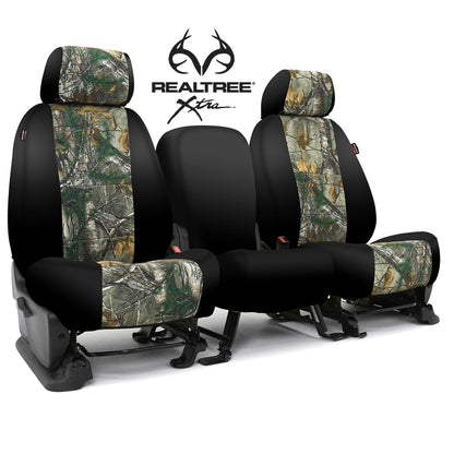 Custom Seat Cover Neosupreme Camo Real Tree — Black Sides