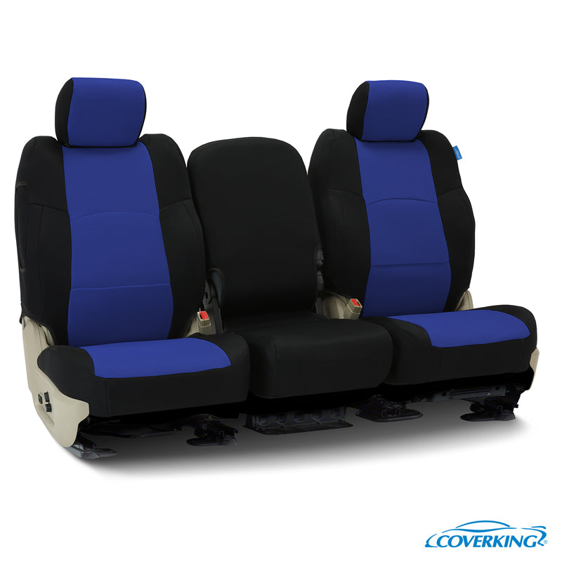 Custom Seat Cover Spacer Mesh — Blue with Black sides