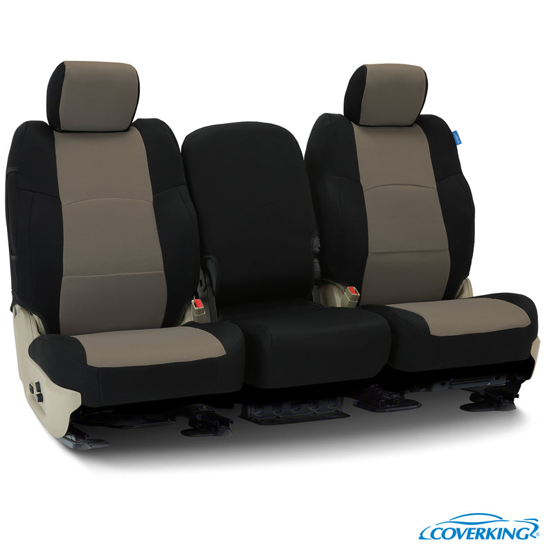 Custom Seat Cover Spacer Mesh — Taupe with Black sides