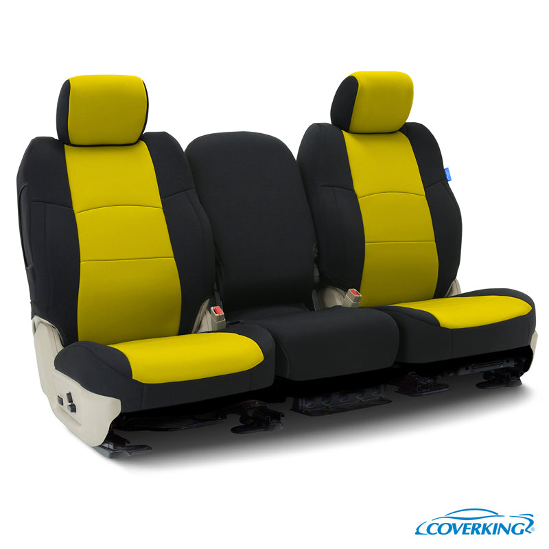 Custom Seat Cover Neoprene — Yellow with Black sides