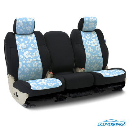 Custom Seat Cover Neoprene — Hawaiian Sky with Black sides