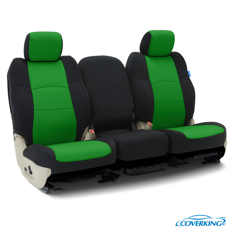 Custom Seat Cover Neoprene — Synergy Green with Black sides