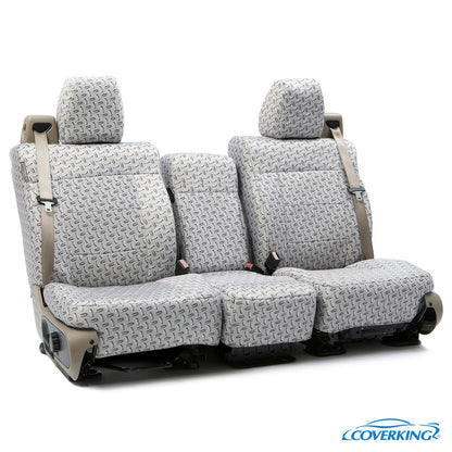 Custom Seat Cover Neosupreme Designer Print — Neosupreme Designer Chrome Diamond Plate Solid