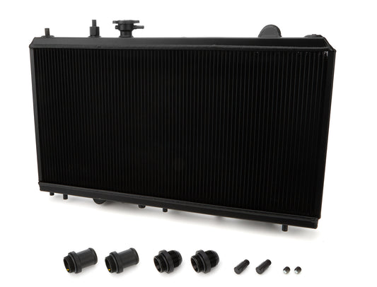 Csf Cooling Radiator - 27.625 W x 2.375 D - Single Pass - Driver Side Inlet - Passenger Side Outlet - Aluminum - Black