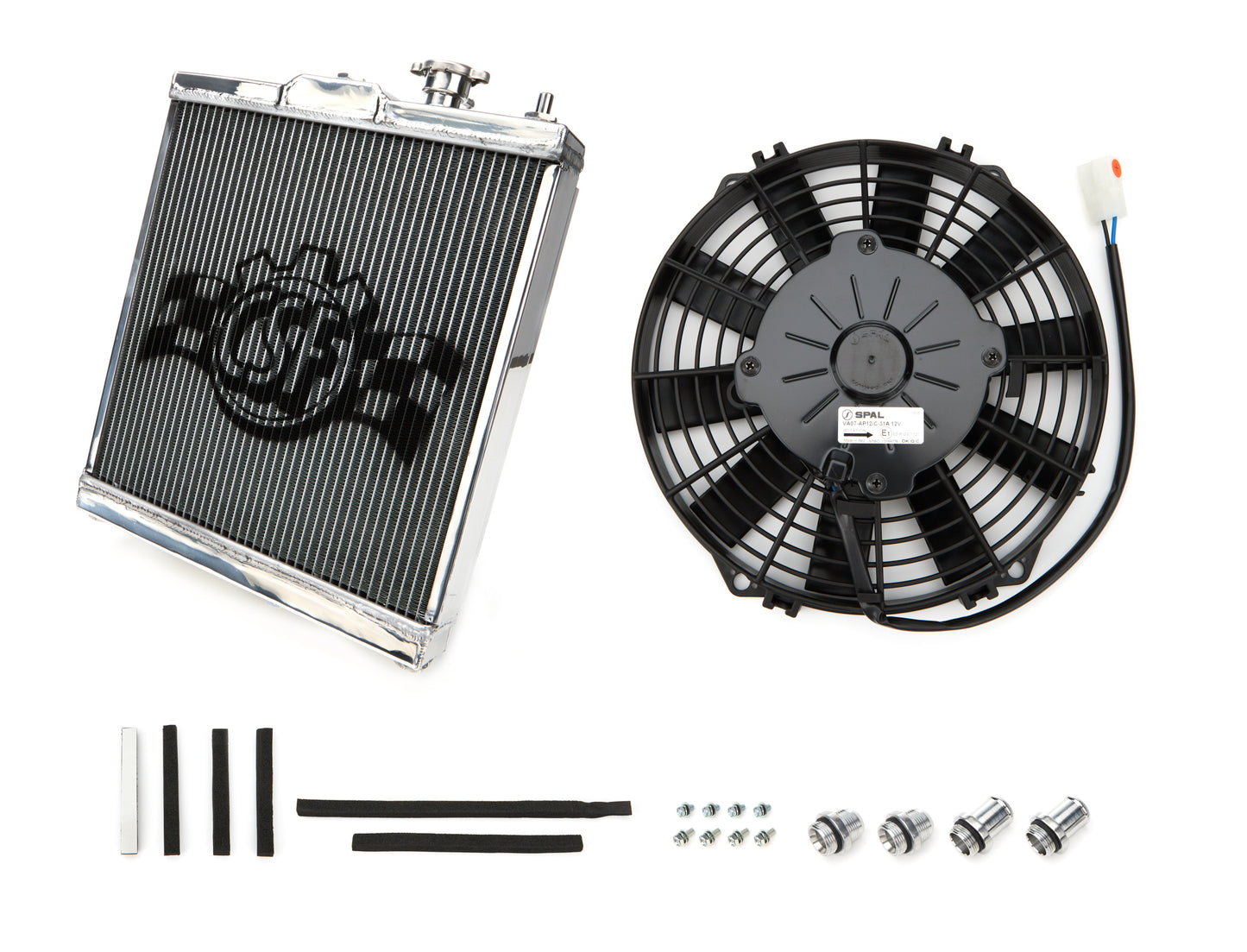 Csf Cooling Radiator - 13.75 in W x 13.625 in H x 1.625 in D - Single Pass - Top Center Inlet - Bottom Center Outlet -