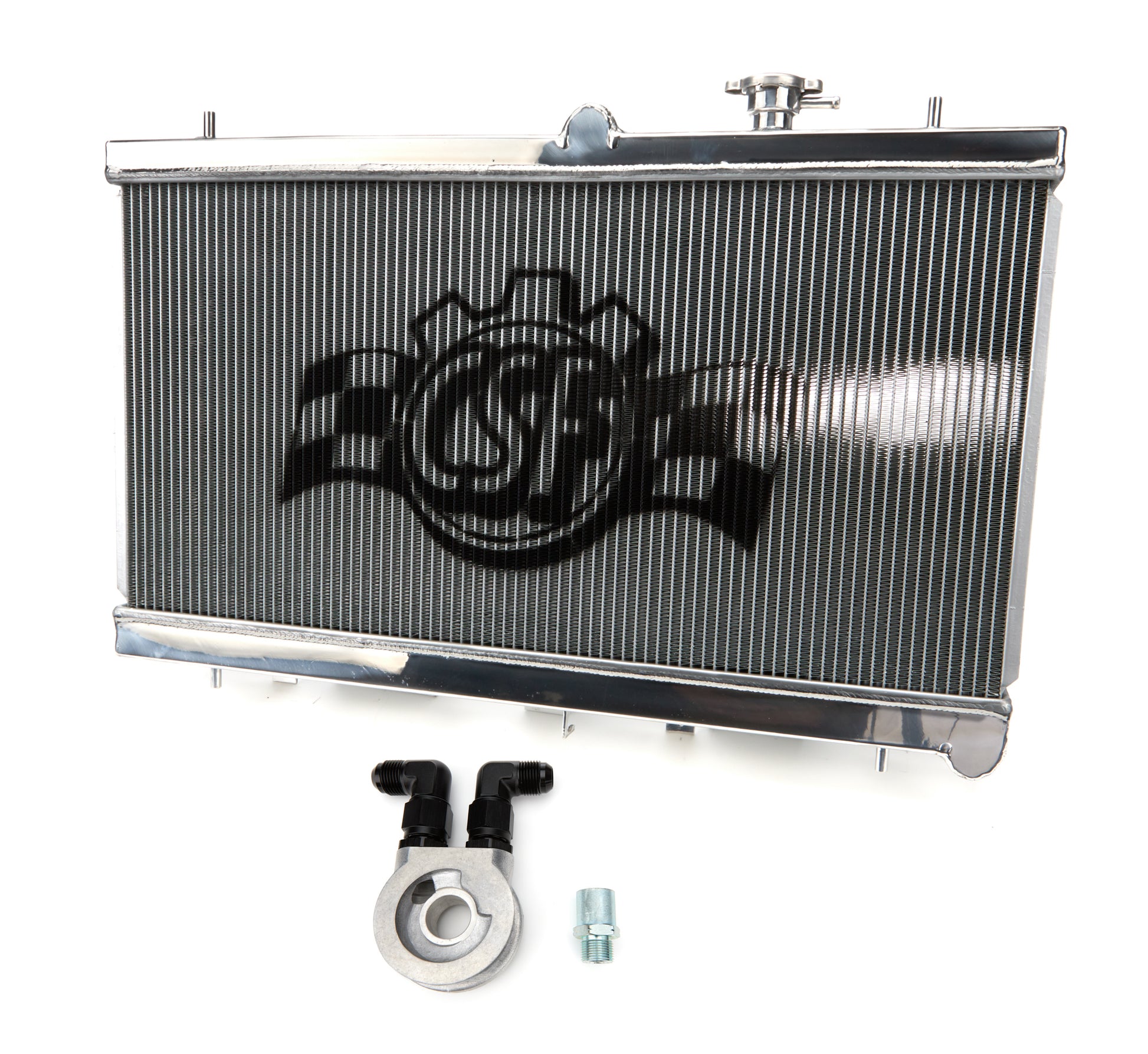 Csf Cooling Radiator - 27.75 in W x 13.375 in H x 2.375 in D - Top Center Inlet - Driver Side Outlet - Oil Cooler