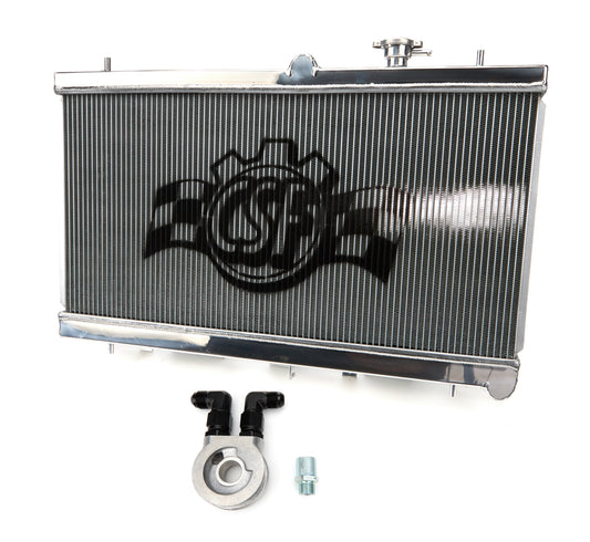 Csf Cooling Radiator - 27.75 in W x 13.375 in H x 2.375 in D - Top Center Inlet - Driver Side Outlet - Oil Cooler