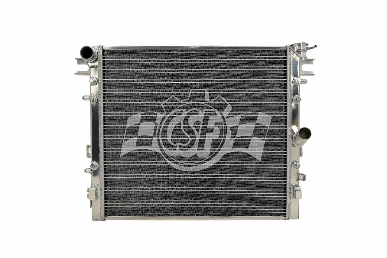 Csf Cooling Radiator - 21.938 in W x 1.625 in D - Single Pass - Driver Side Inlet - Passenger Side Outlet - Aluminum -