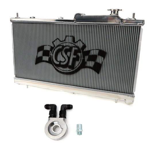 Csf Cooling Radiator - 27.688 in W x 2.375 in D - Single Pass - Top Center Inlet - Driver Side Outlet - Oil Cooler