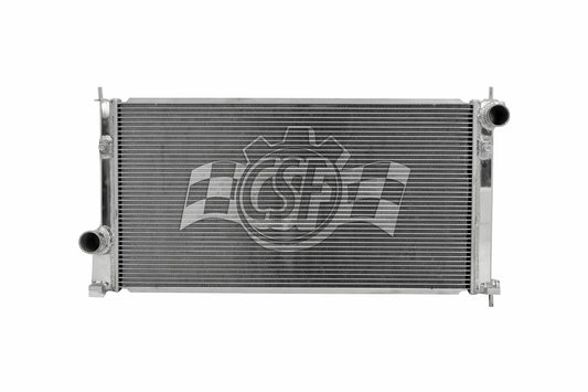 Csf Cooling Radiator - 25.563 in W x 1.438 in D - Single Pass - Passenger Side Inlet - Driver Side Outlet - Aluminum -