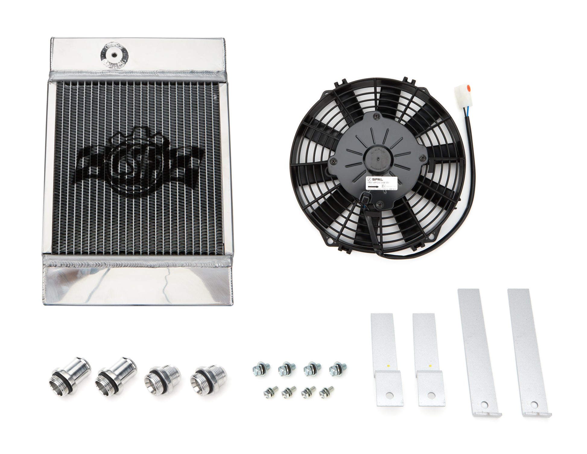 Csf Cooling Radiator - King Cooler - 10 in W x 14.5 in H x 3.6 in D - Single Pass - Top Center Inlet - Top Center