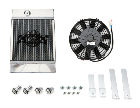 Csf Cooling Radiator - King Cooler - 10 in W x 14.5 in H x 3.6 in D - Single Pass - Top Center Inlet - Top Center