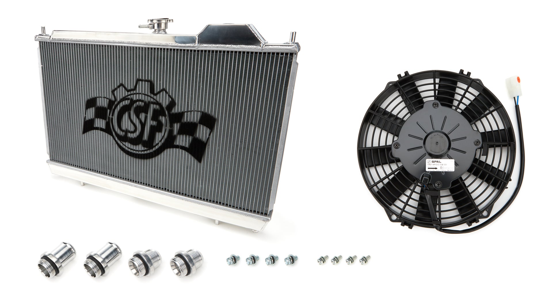 Csf Cooling Radiator - 27.625 in W x 14.75 in H x 1.25 in D - Single Pass - Driver Side Inlet - Driver Side Outlet -