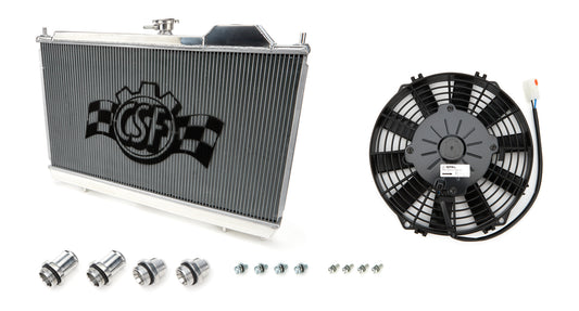 Csf Cooling Radiator - 27.625 in W x 14.75 in H x 1.25 in D - Single Pass - Driver Side Inlet - Driver Side Outlet -