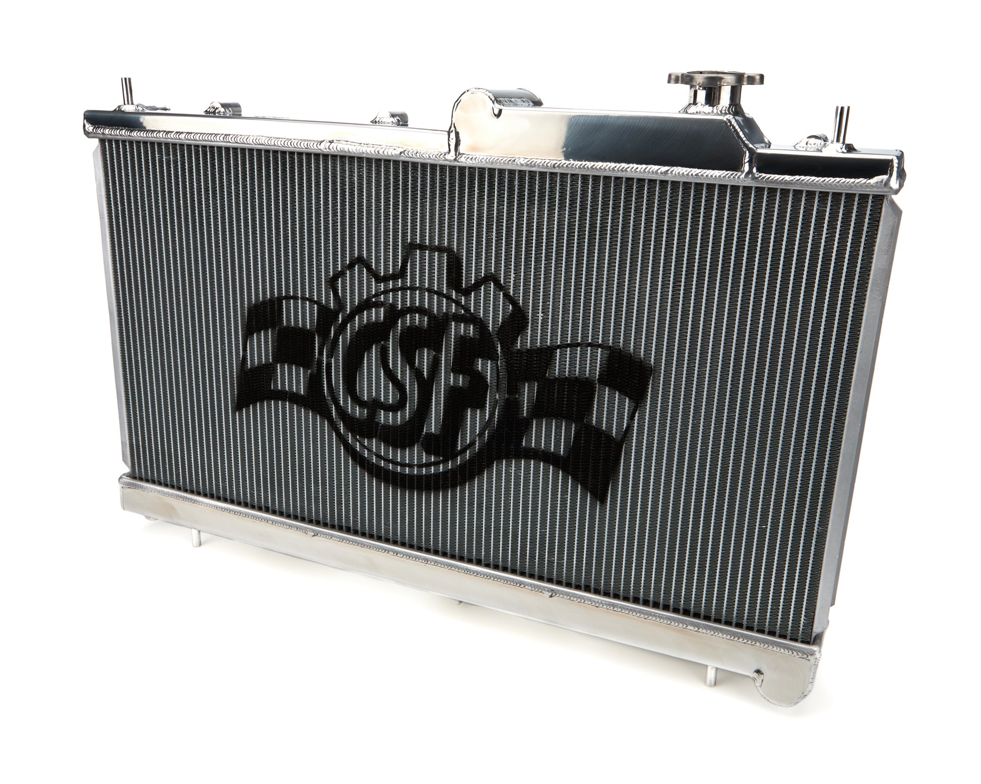 Csf Cooling Radiator - 27.125 in W x 13.375 in H x 1.625 in D - Single Pass - Top Center Inlet - Driver Side Outlet -