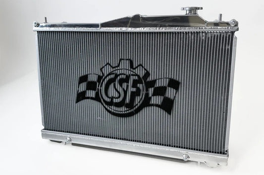 Csf Cooling Radiator - 10 in W x 14.5 in H x 3.6 in D - Center Inlet - Driver Side Outlet - Aluminum - Polished -