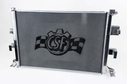 Csf Cooling Radiator - 26.417 in W x 17.99 in H x 1.65 in D - Driver Side Inlet - Passenger Side Outlet - Aluminum -