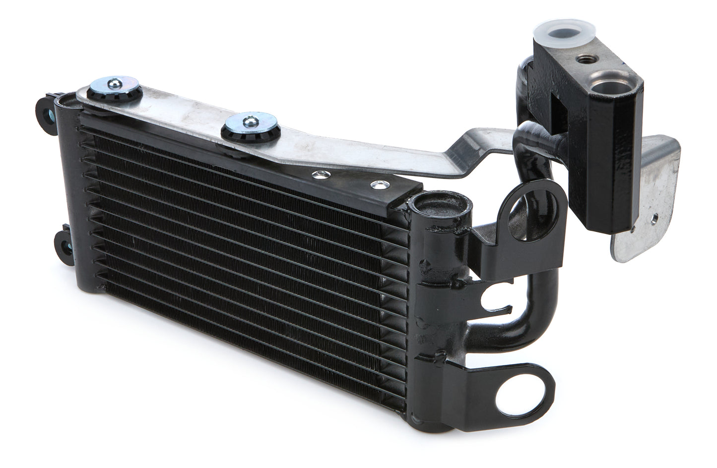 Csf Cooling Fluid Cooler - 11.375 x 9 x 1 in - Plate and Fin Type - OEM Inlet / Outlet - Aluminum - Black Powder Coat