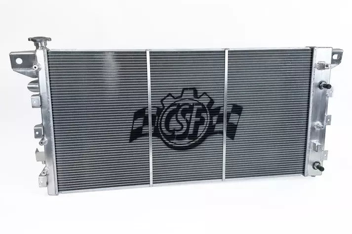 Csf Cooling Radiator - 34.75 in W x 17.67 in H x 1.65 in D - Passenger Side Inlet - Driver Side Outlet - Aluminum -