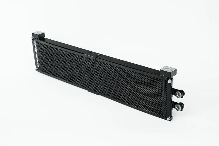 Csf Cooling Fluid Cooler - OEM Inlet / Outlet - Rock Guard Included - Aluminum - Black Powder Coat - Engine Oil - BMW