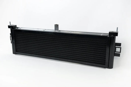 Csf Cooling Fluid Cooler - OEM Inlet / Outlet - Rock Guard Included - Aluminum - Black Powder Coat - Engine Oil - BMW