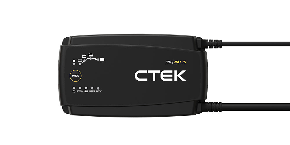 Ctek Battery Charger - NXT 15 NA - Lead Acid / AGM / Lithium-ion - 12V - 15 amps - Indicator Lights - Each